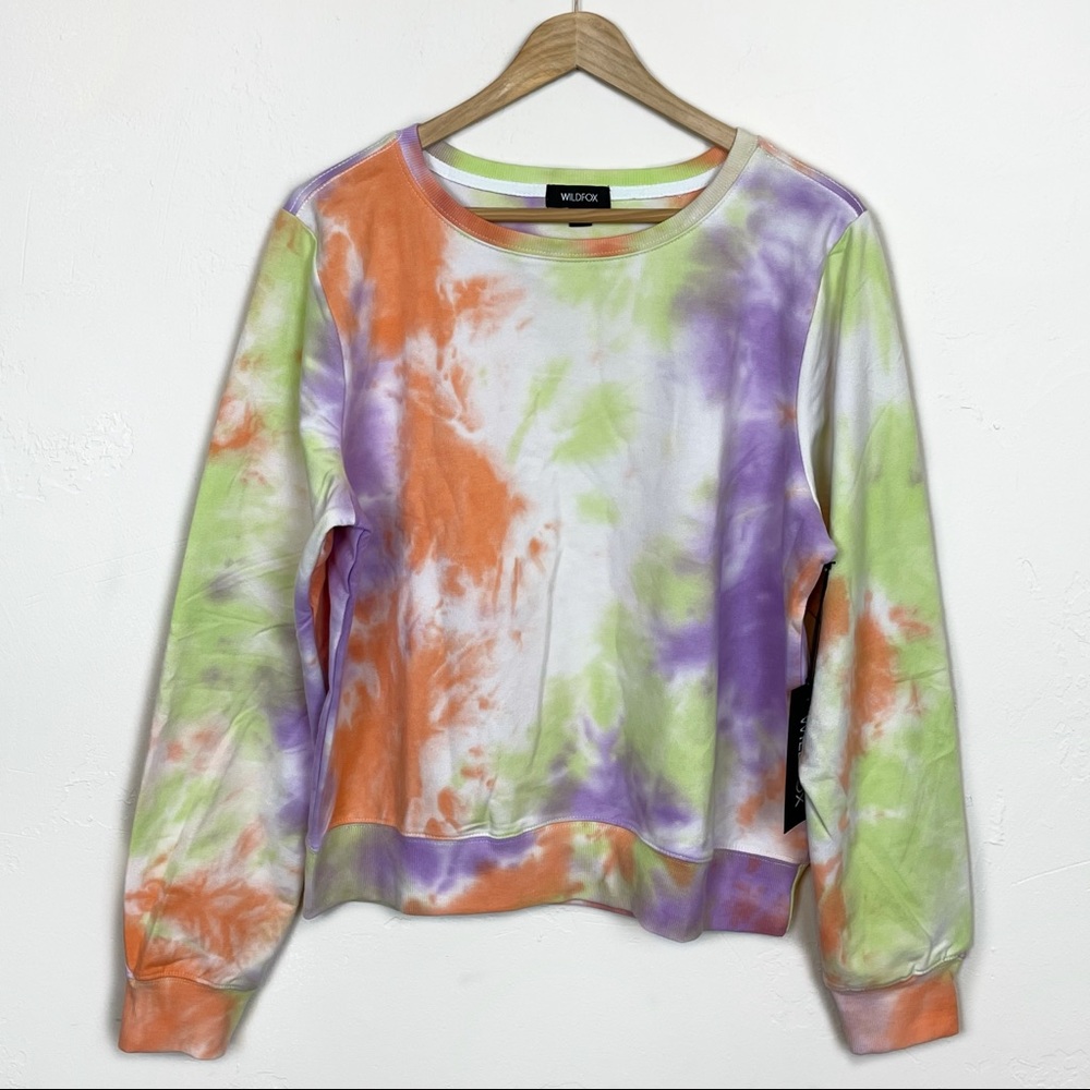 Wildfox | NWT Sherbet Tie Dye Crewneck Sweatshirt